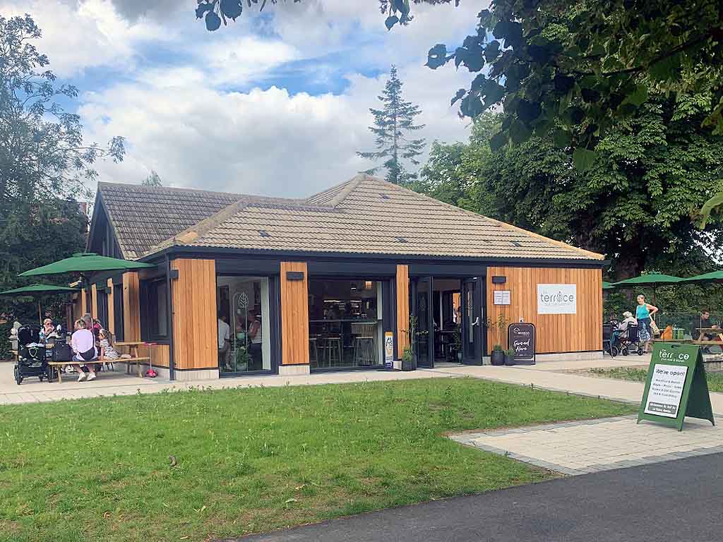 An outside photo of The Terrace - Park Cafe and Kitchen
