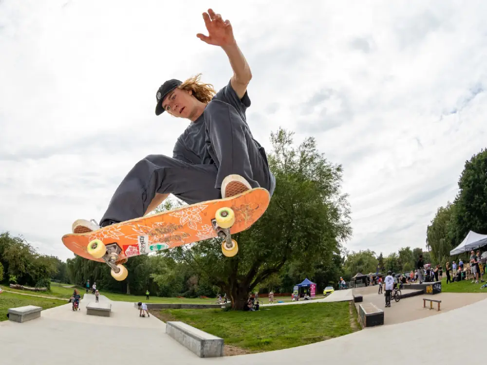 A photo of Professional skater Alfie Mills.© Jenna Selby
