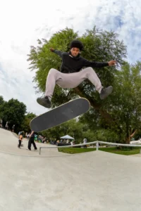 A photo of Skate Jam - The official launch of Castle Park Skate Park in August.