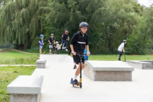 A photo of Skate Jam - The official launch of Castle Park Skate Park in August.
