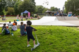 A photo of Skate Jam - The official launch of Castle Park Skate Park in August.