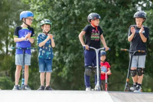 A photo of Skate Jam - The official launch of Castle Park Skate Park in August.