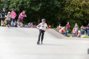 A photo of Skate Jam - The official launch of Castle Park Skate Park in August.