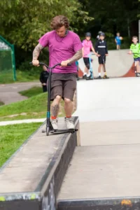 A photo of Skate Jam - The official launch of Castle Park Skate Park in August.