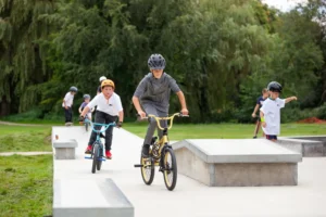A photo of Skate Jam - The official launch of Castle Park Skate Park in August.