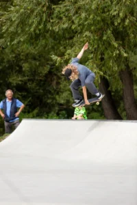 A photo of Skate Jam - The official launch of Castle Park Skate Park in August.