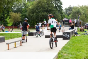A photo of Skate Jam - The official launch of Castle Park Skate Park in August.