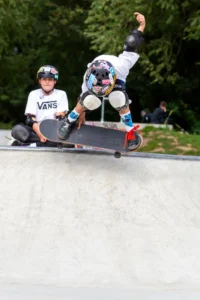 A photo of Skate Jam - The official launch of Castle Park Skate Park in August.